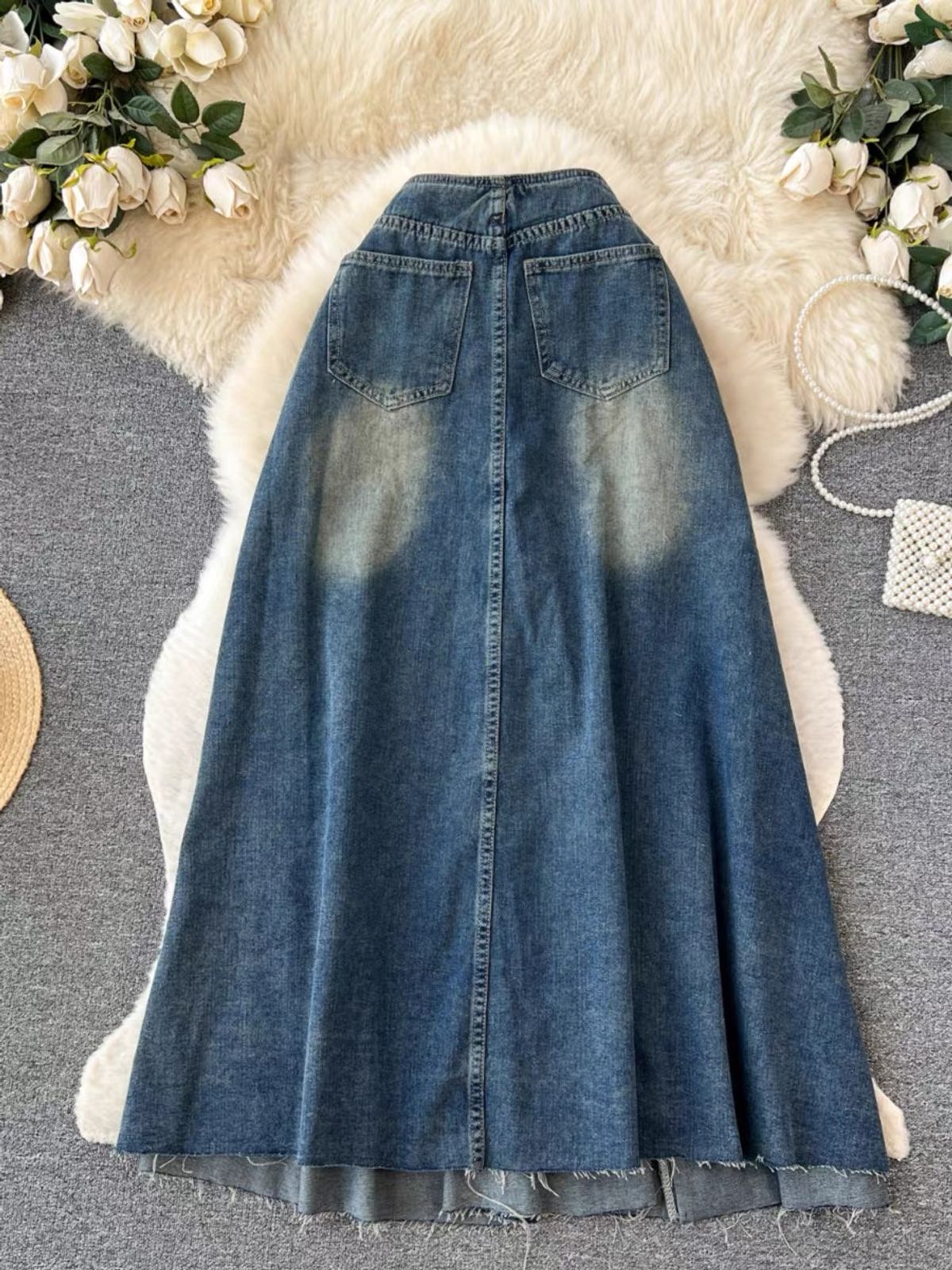 Boho gala denim skirt SZZ490 image