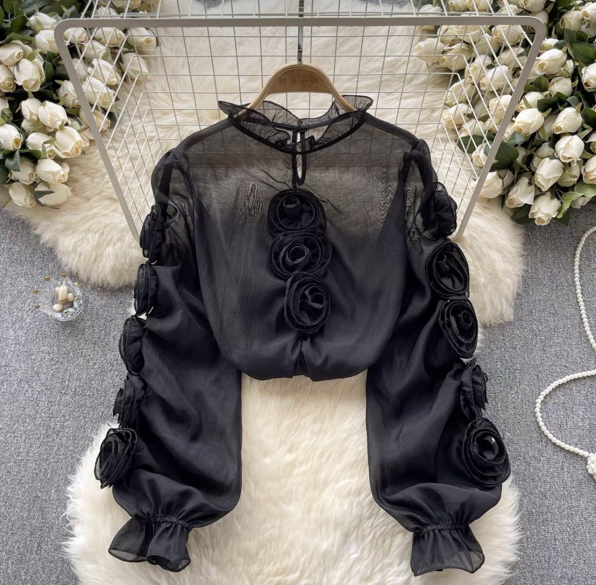 Luxury babe rose blouse BZZ604 image