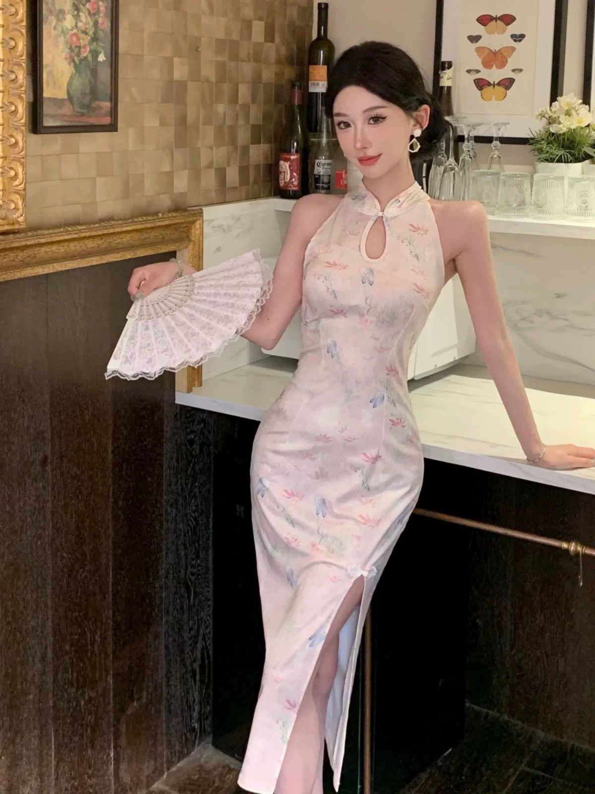 Send me a postcard qipao dress Q222 image