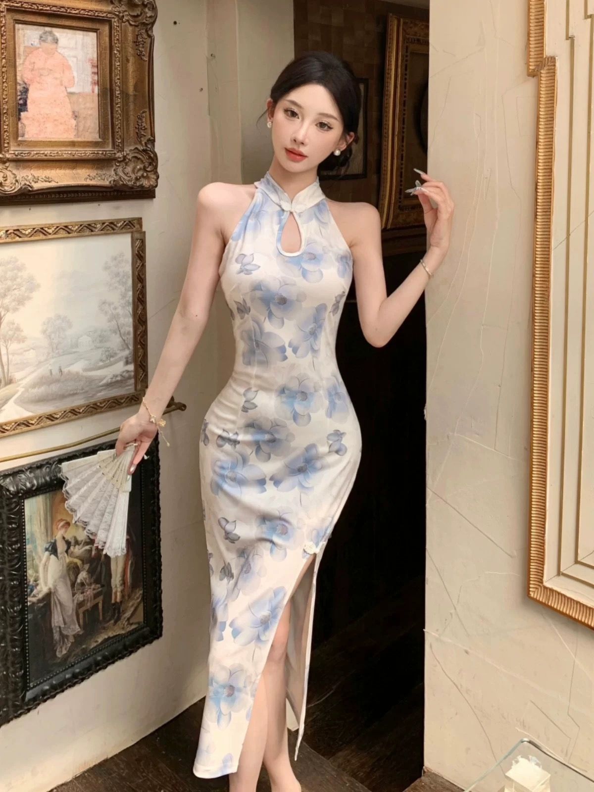 Collecting shells qipao dress Q223 image