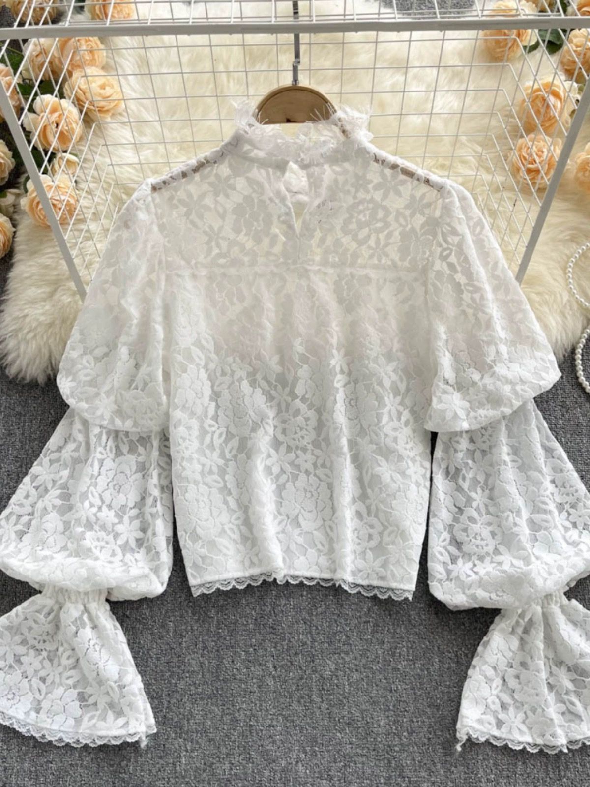 Vibing and thriving lace top FTO142 image