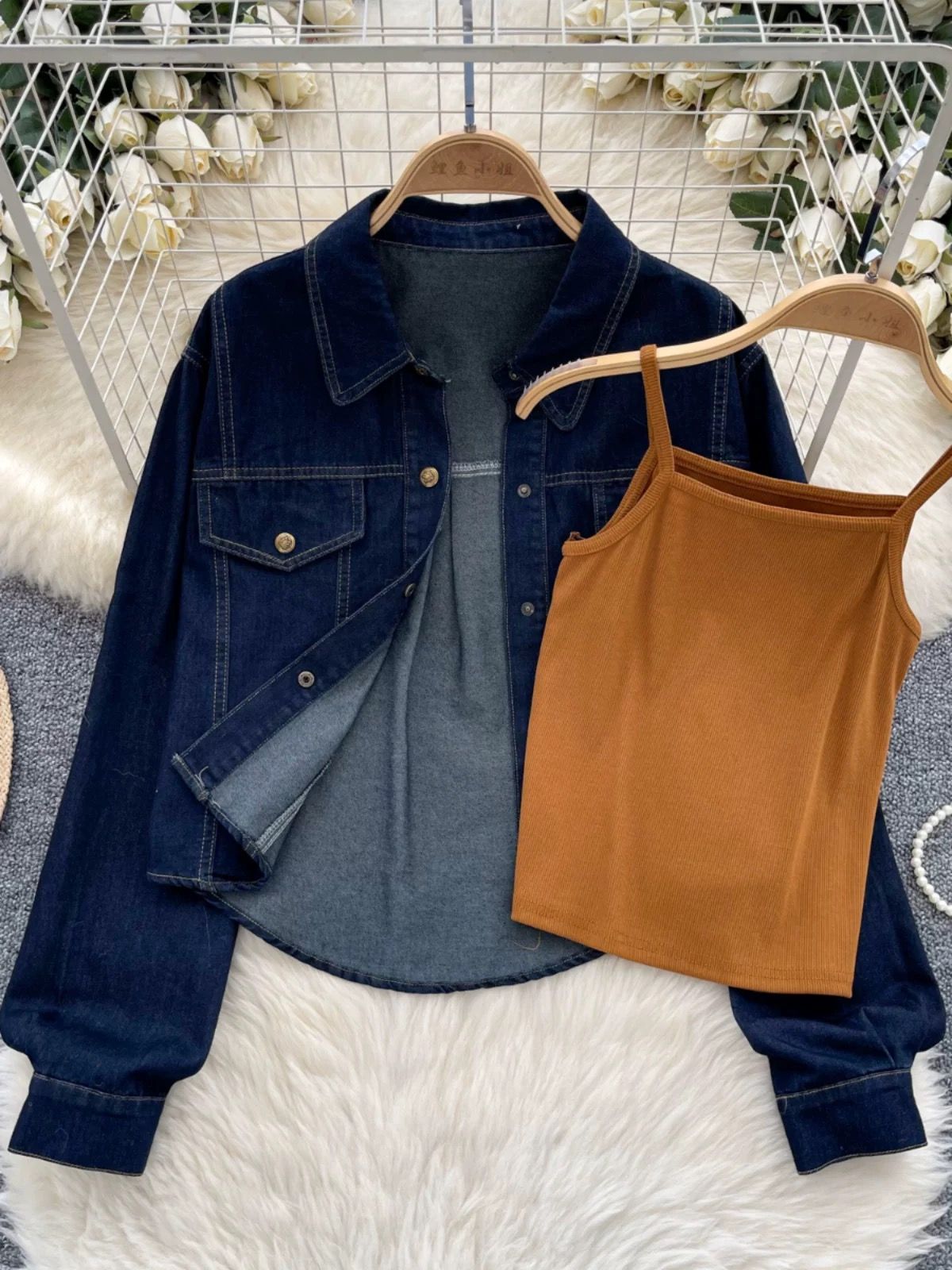 LA babe denim jacket set  DJ109 image