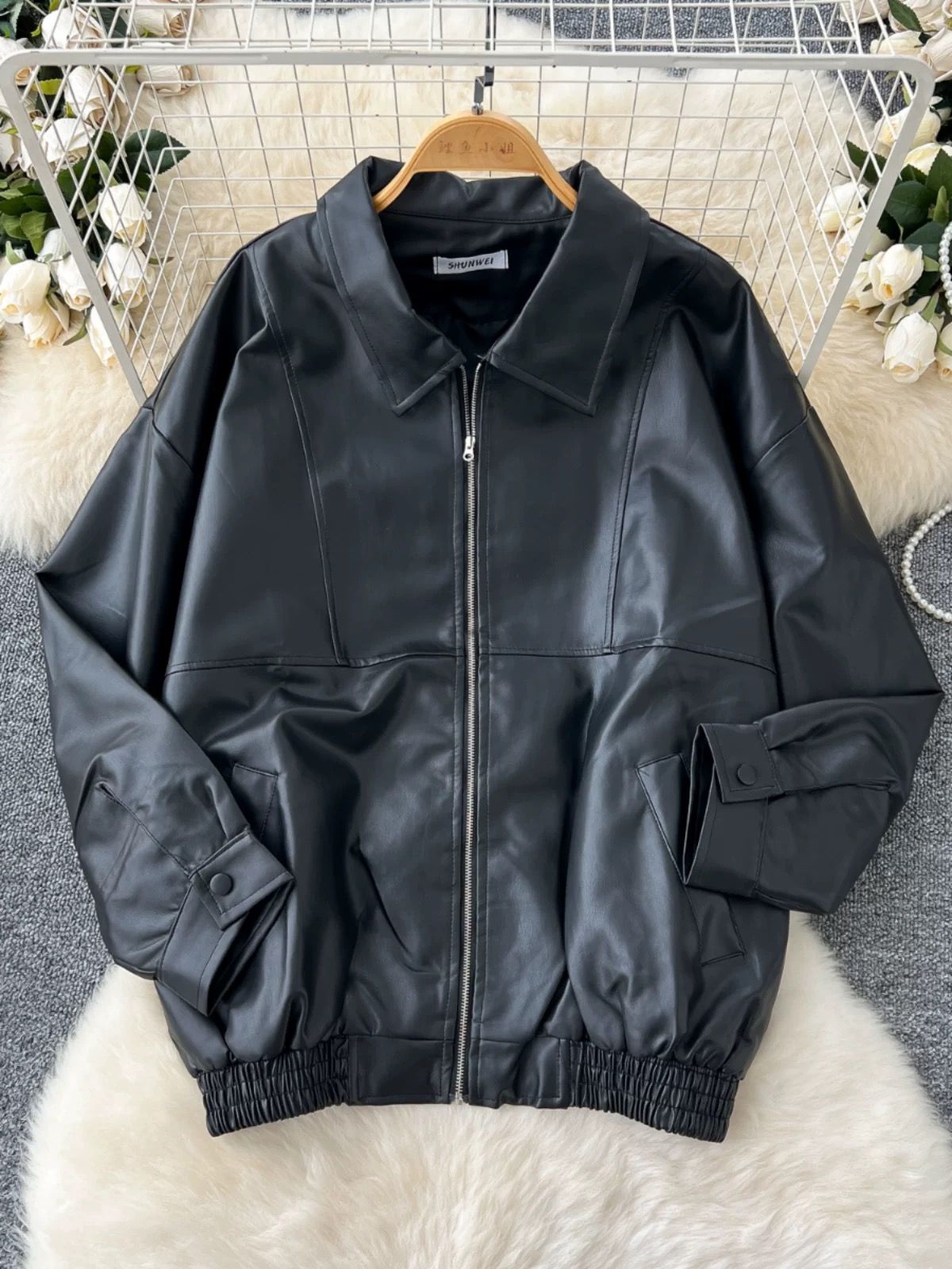 Keep the same energy leather jacket LJ110 image