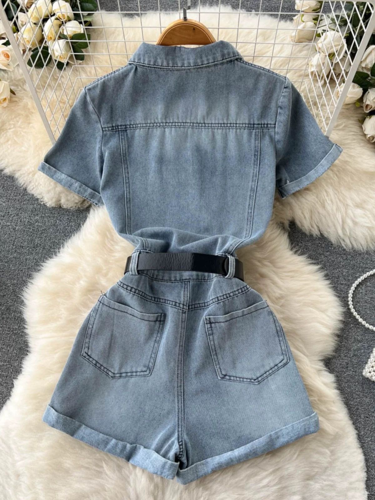 Cabin cutie denim jumpsuit DJS109 image