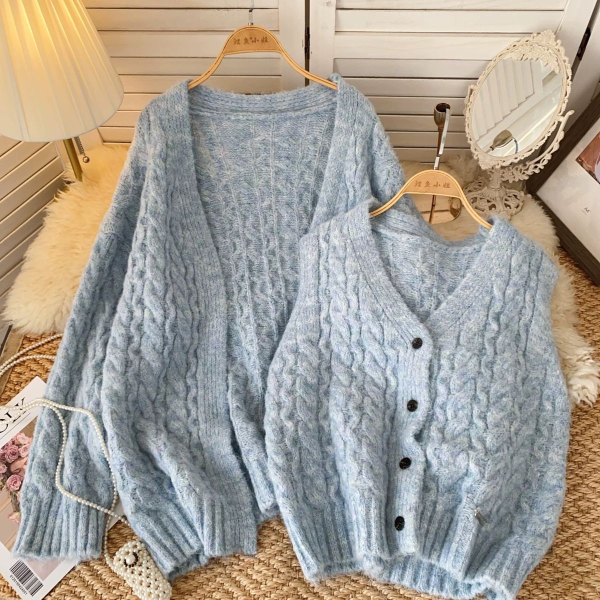 Smooth comfort knitted sweater set KS111 image