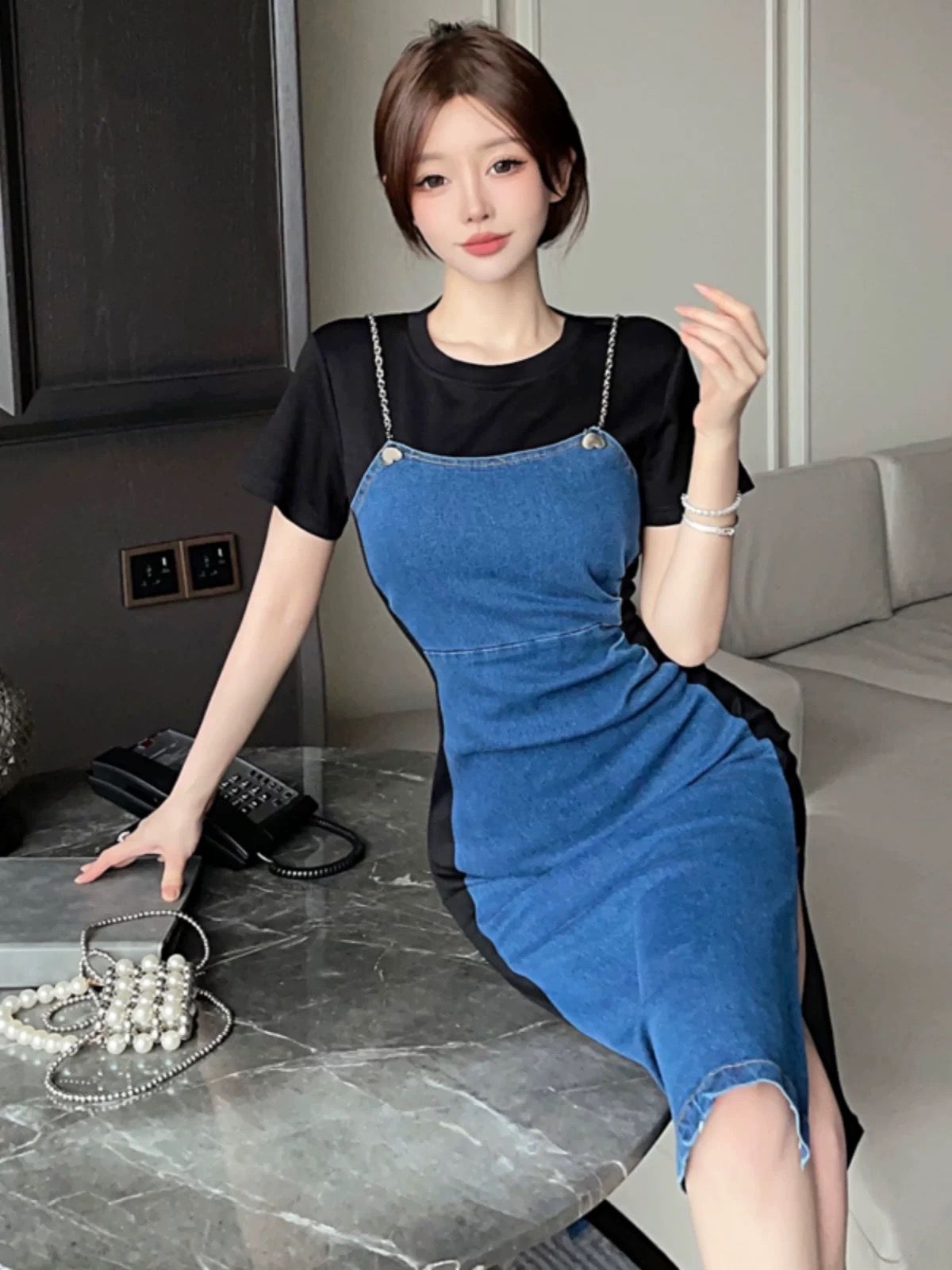 Reminder denim dress DBC121 image