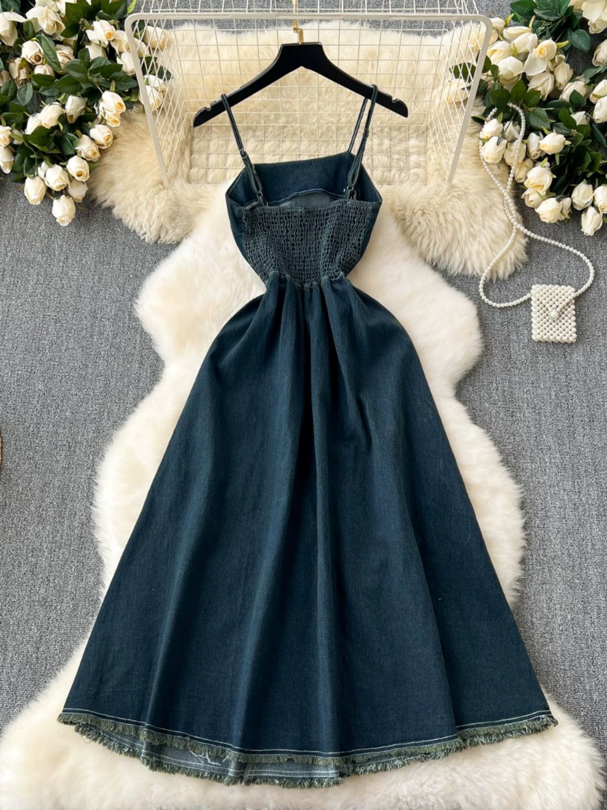 Vibe with me denim dress DD184 image