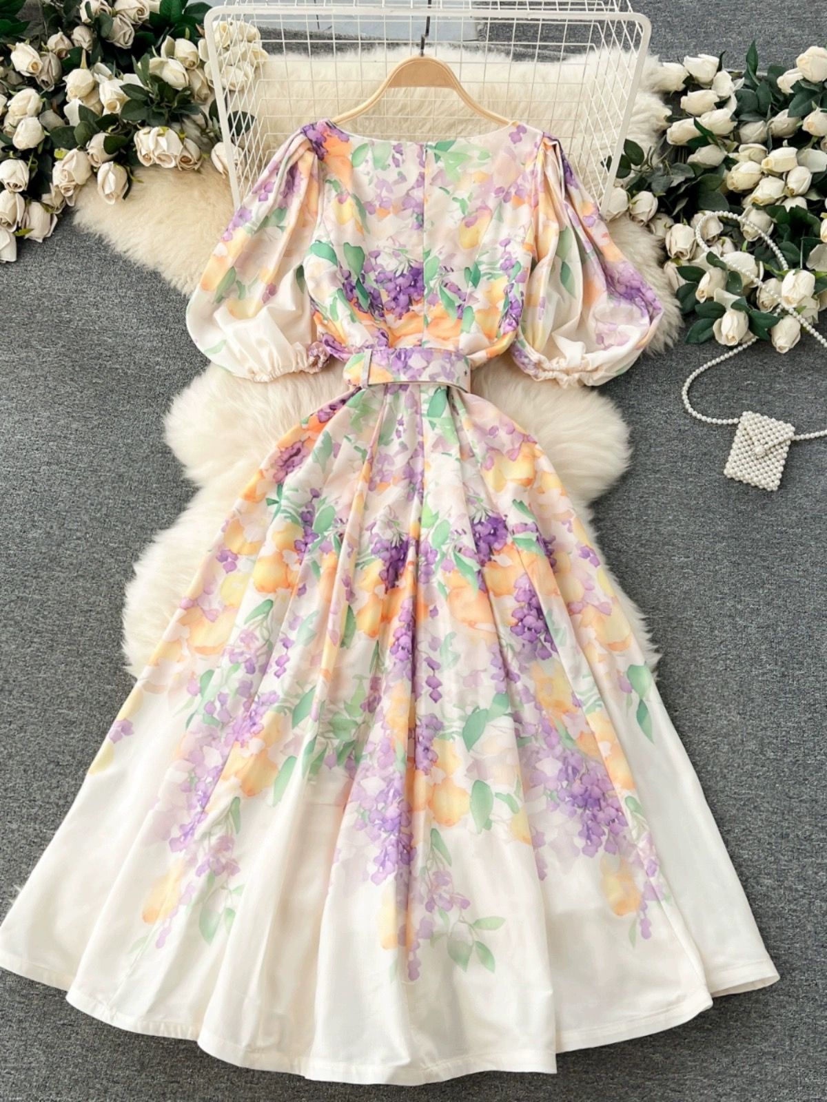 Light and bright dress ED163 image