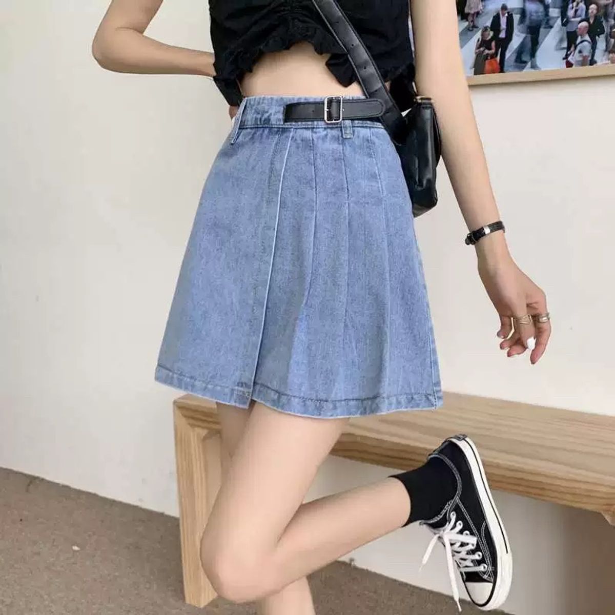 She has all access denim skirt DS110 image