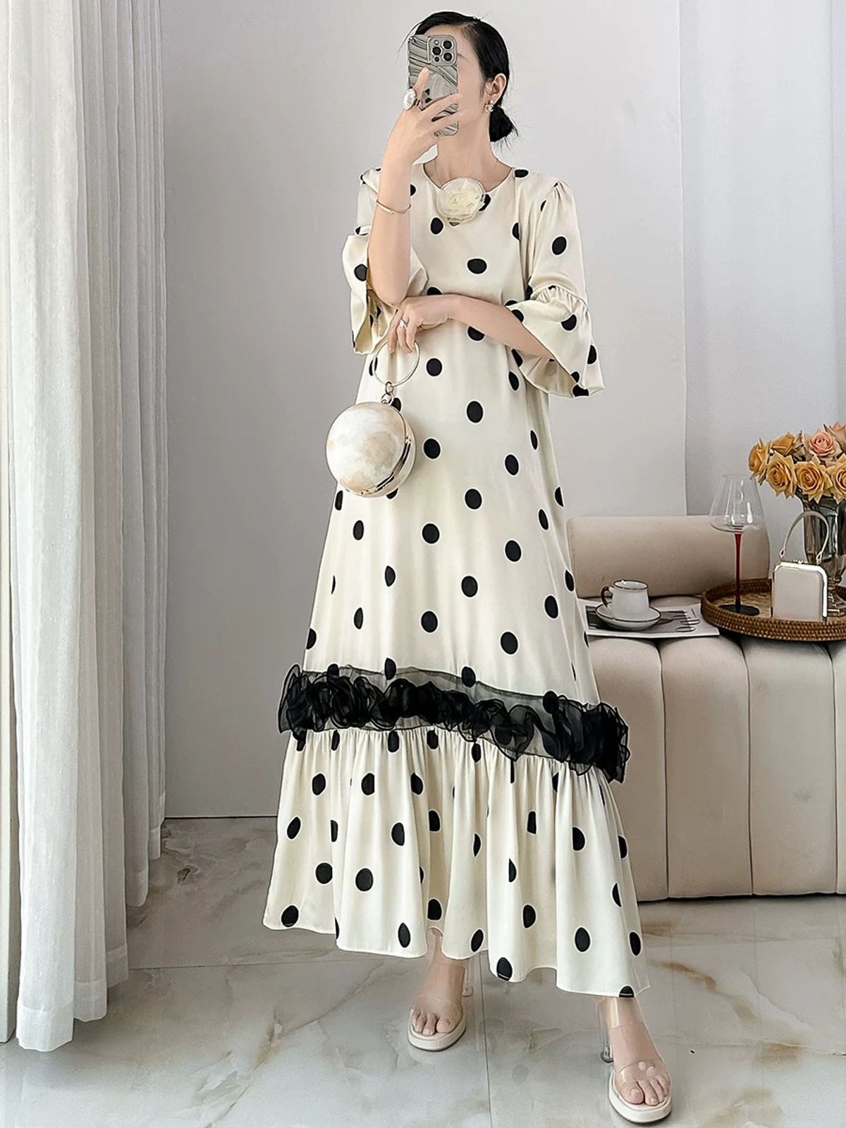 Ease my mind polka dress FD901 image