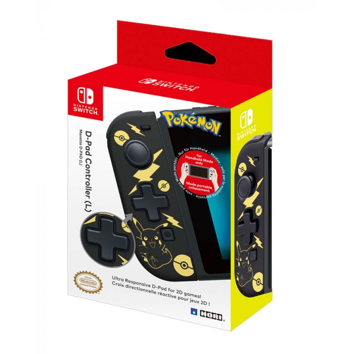 HORI Pokémon Pikachu Black & Gold Nintendo Switch D-Pad Controller