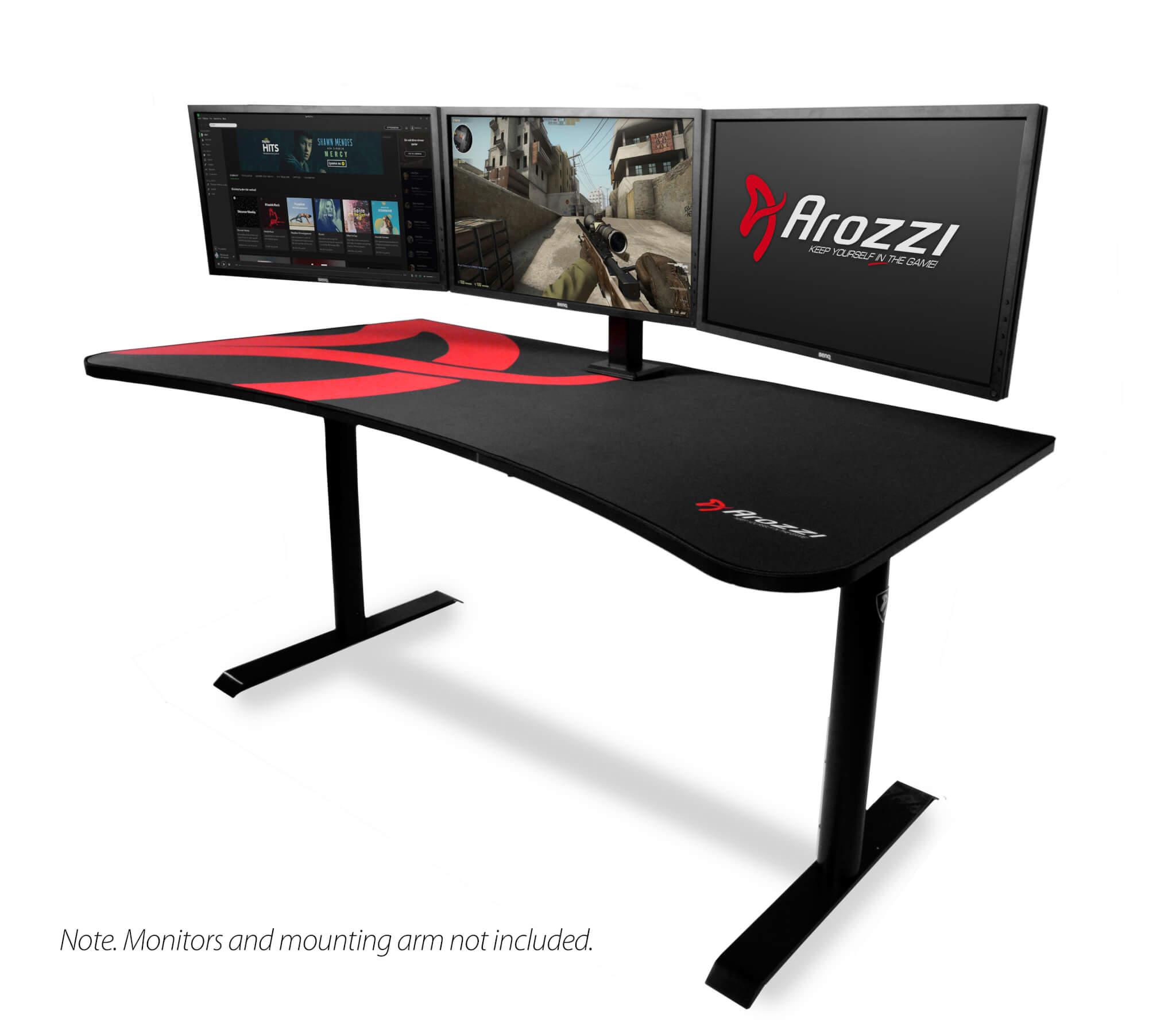 Arozzi Arena Gaming Desk - Black