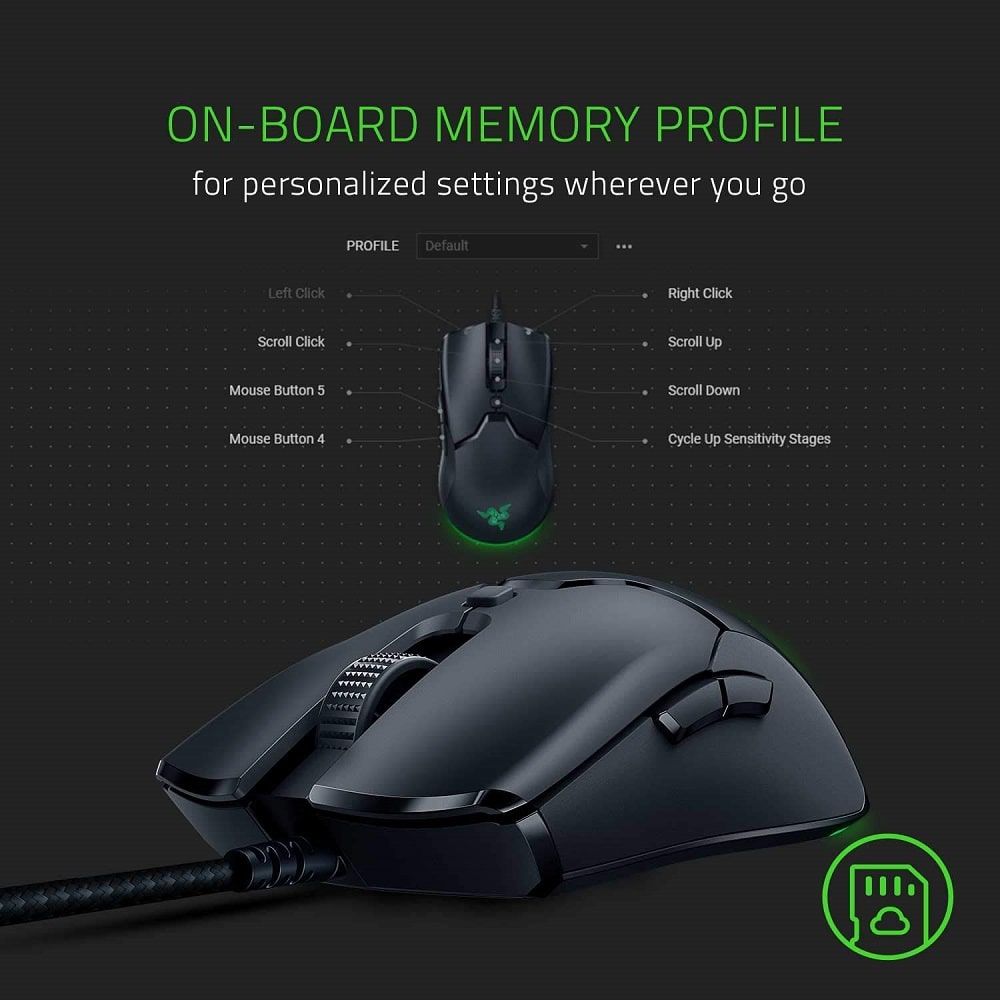 Razer Viper Mini Ambidextrous Gaming Mouse - 8500 DPI Optical Sensor DPI - RZ01-03250100-R3M1