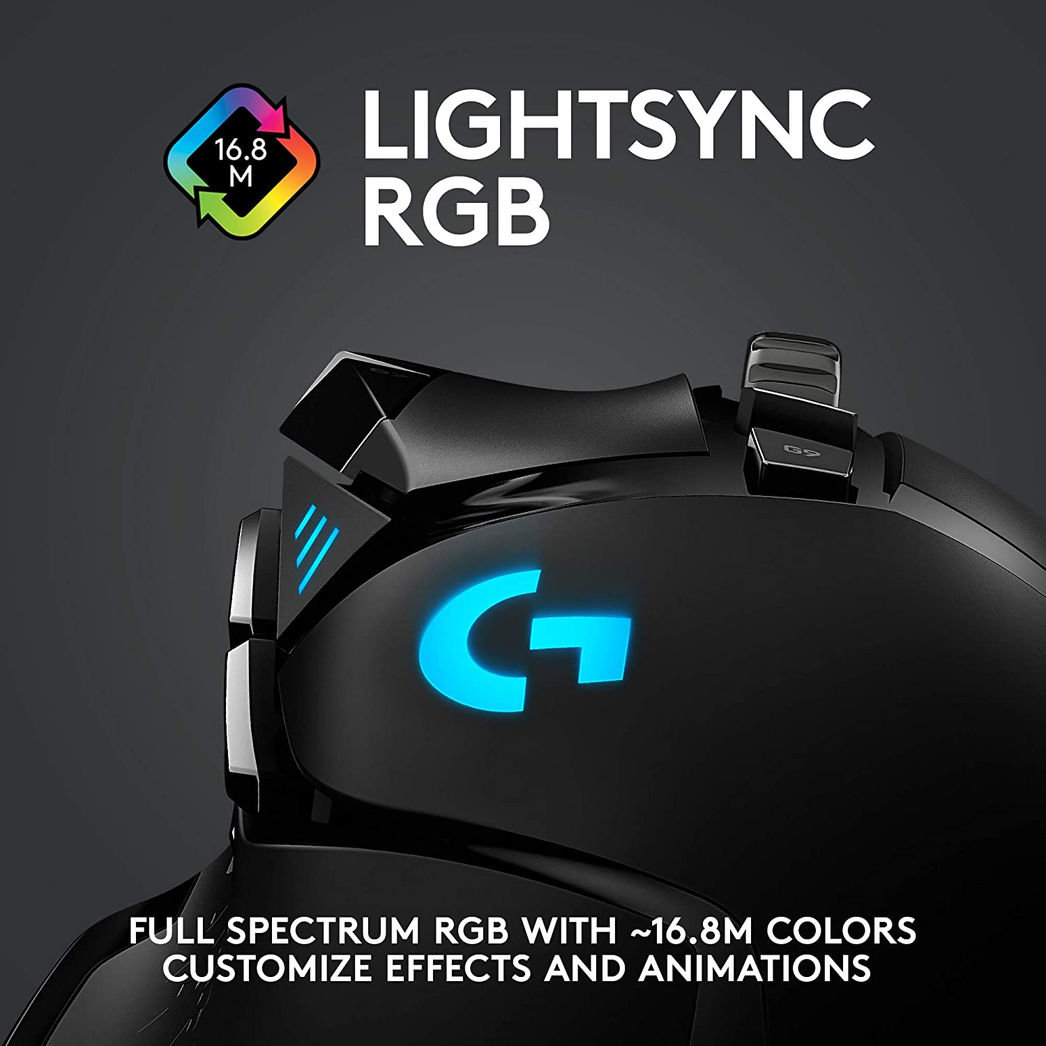 Logitech G502 Lightspeed Wireless Gaming Mouse with Hero 25K Sensor - Black