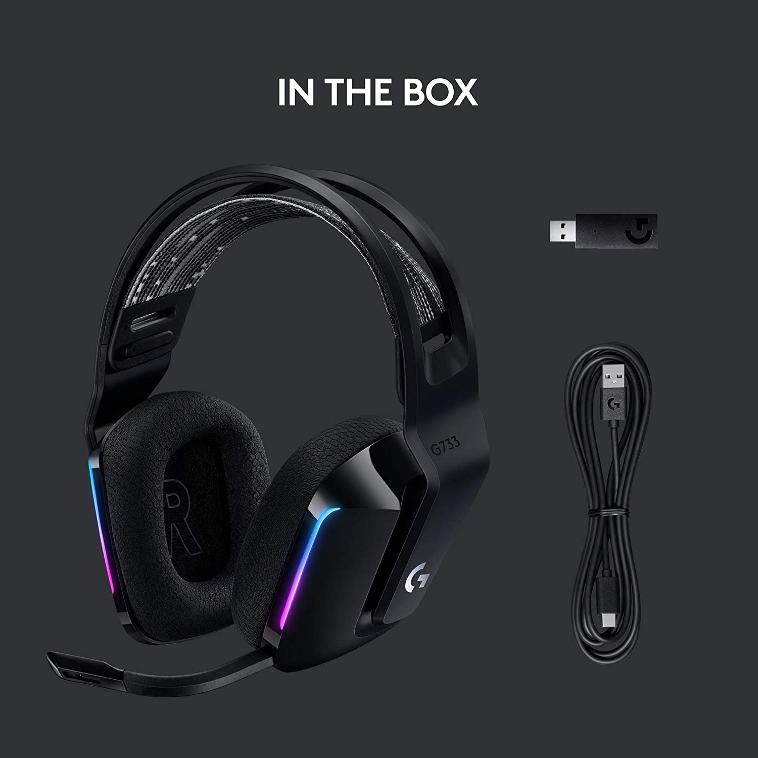 Logitech G 733 Lightspeed Wireless Gaming Headset  - Black