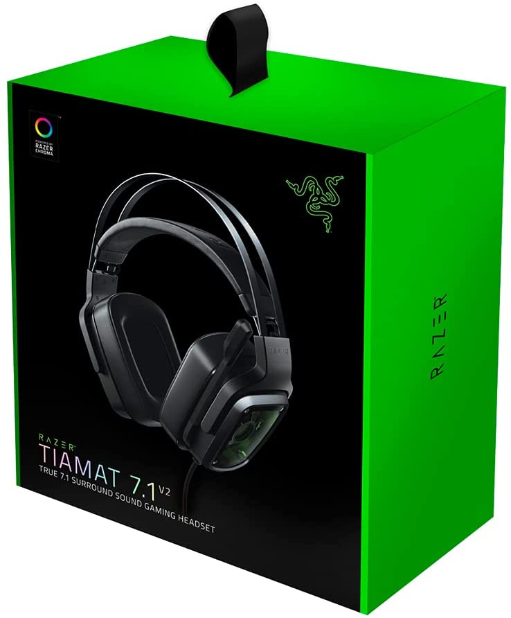 Razer Tiamat 7.1 V2: True 7.1 Surround Sound - Audio Control Unit - Unidirectional Mic - Gaming Headset For Pc,Black, Rz04-02070100-R3M1