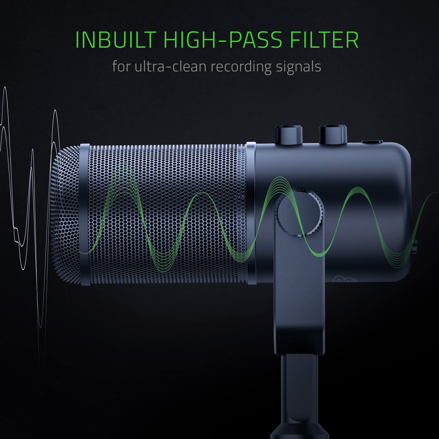 Razer Seiren Elite - Professional Grade High-Pass Filter USB Microphone, Shock Resistant - Black