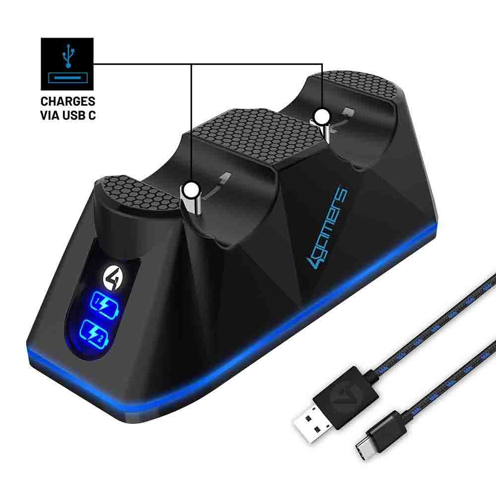 4Gamers PS5 Twin Charging Dock (Black)