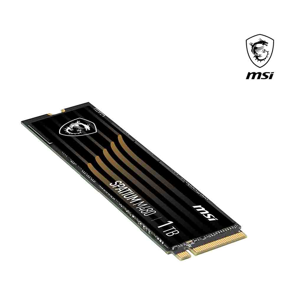 Msi Spatium M480 Pcie 4.0 Nvme M.2 1Tb Internal Ssd Pcie Gen4 Nvme 1.4 3D Nand 1400 Tbw (Spatium M480 Pcie 4.0 Nvme M.2 1Tb)