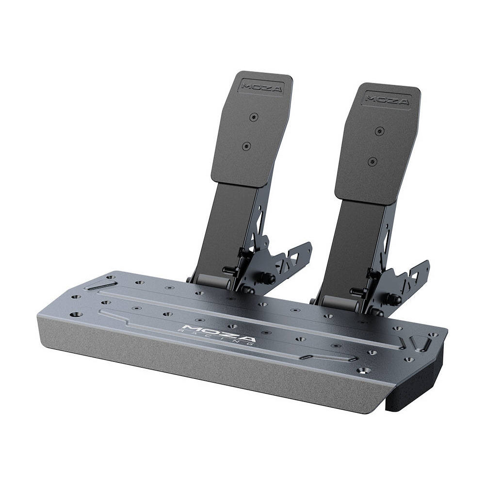 MOZA R5 Bundle, 5.5 Nm of Torque from Direct Drive Power, Aeroplane Grade Aluminum / Hand-made Stitch Leather / High-Strength Steel, Adjustable Spacing and Height, Black | R5 Bundle