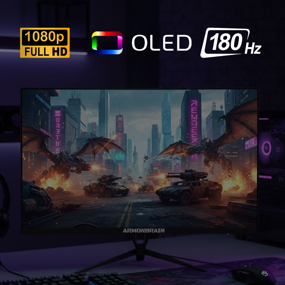 Armonbrain Gaming Monitor 32 inch Flat - 180 Hz - FULL HD - OLED Display