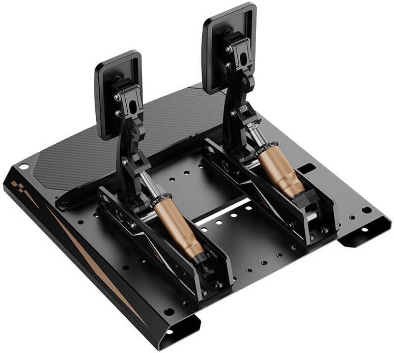 MOZA CRP2 Load Cell Pedals, 3K Twill Carbon Fiber Hell Plate, Aerospace-Grade Aluminum Alloy Material, Load Cell Sensor & Angle Sensor, Adjustable Pedal Curve, Black | RS066