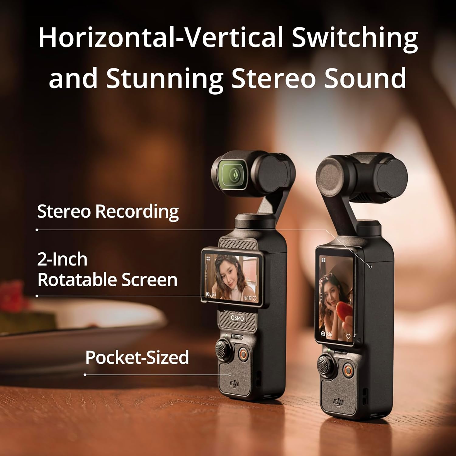 DJI Osmo Pocket 3, Vlogging Camera with 1'' CMOS & 4K/120fps Video, 3-Axis Stabilization, Face/Object Tracking, Fast Focusing, 2" Rotatable Touchscreen