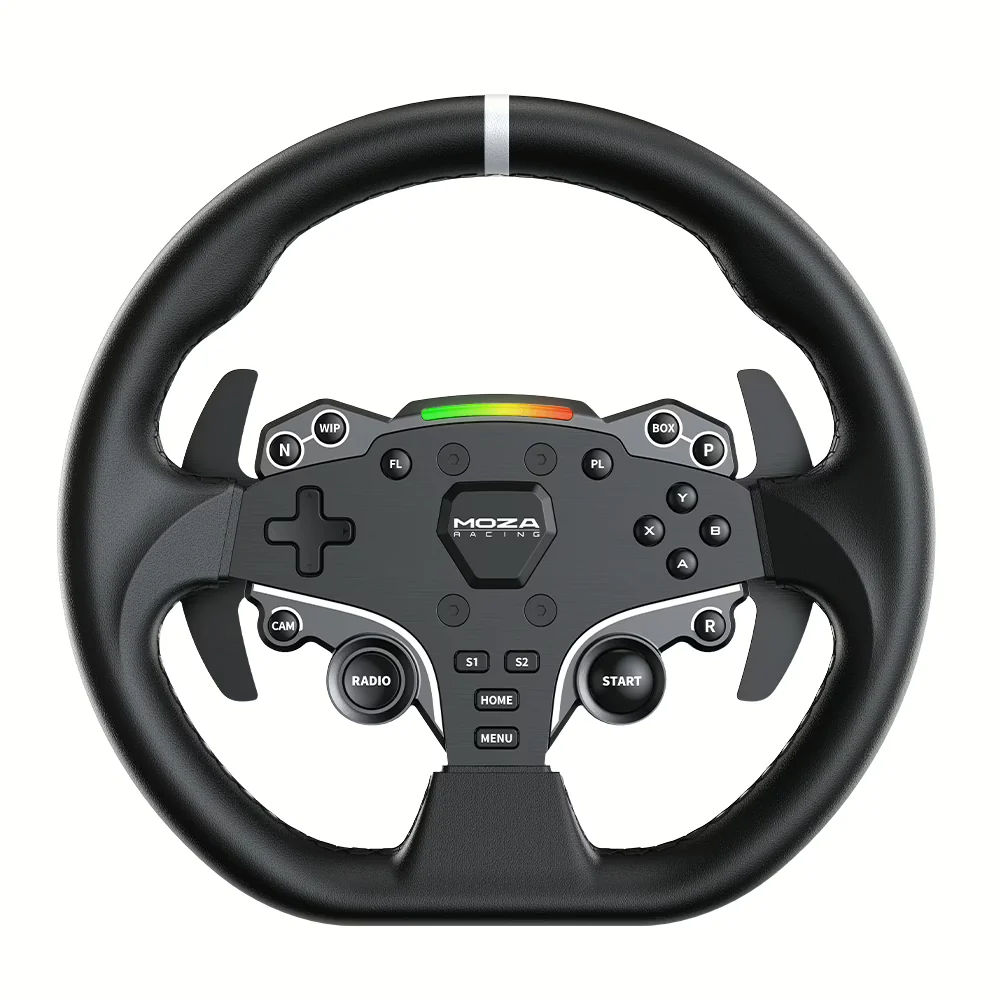 MOZA R3 Racing Wheel and Pedals Bundle, PC Compatible, Direct Drive, 3.9Nm Torque, 11-inch ES Lite Wheel, 22 Buttons, SR-P Lite Pedals, Aviation Aluminium Construction