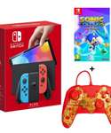 Nintendo OLED Bundle (Nintendo Switch (OLED Model), Sonic Colours Ultimate Launch Edition Switch and  PowerA Enhanced Wired Golden M Nintendo Switch Controller