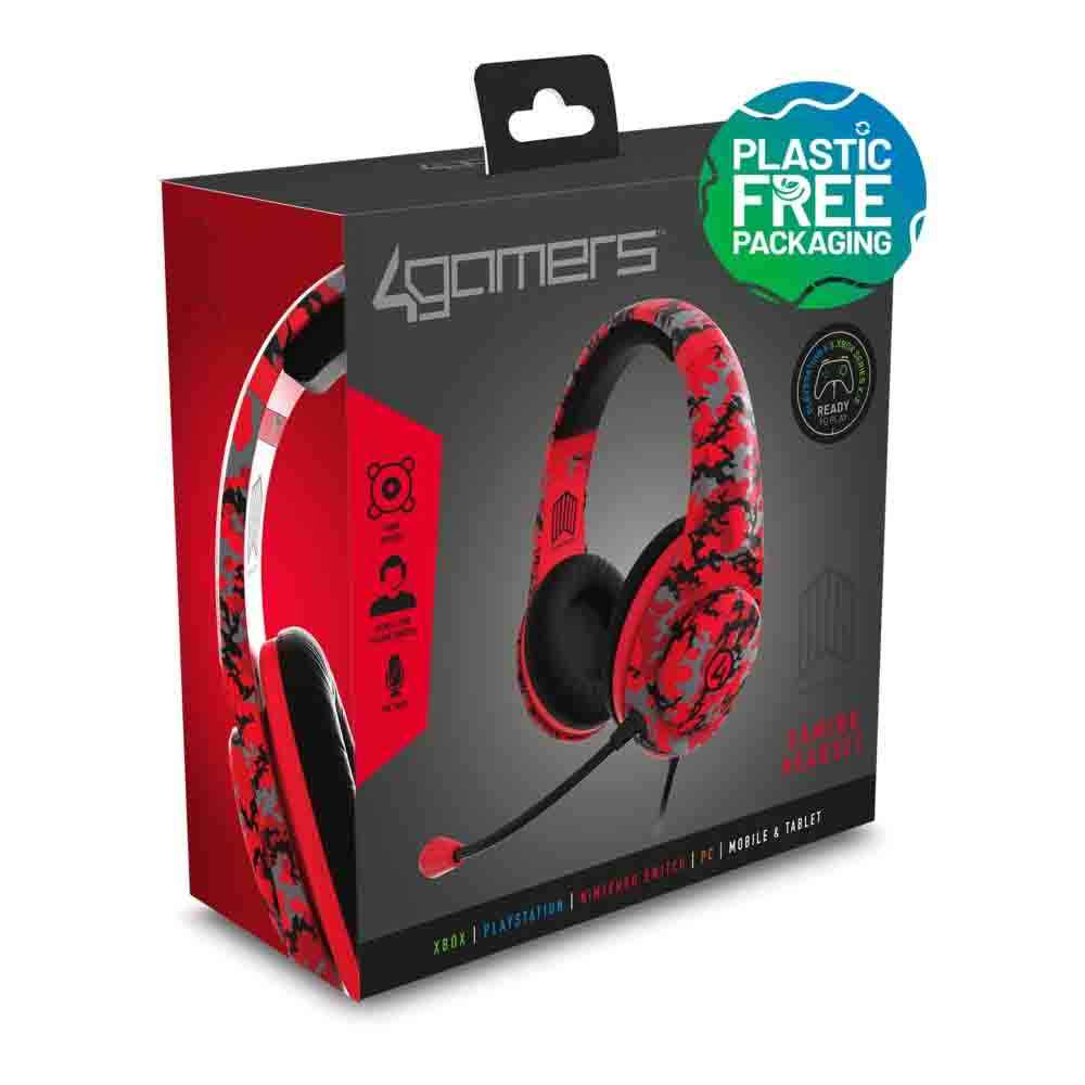 4Gamers Marauder Gaming Headset - Red Camo