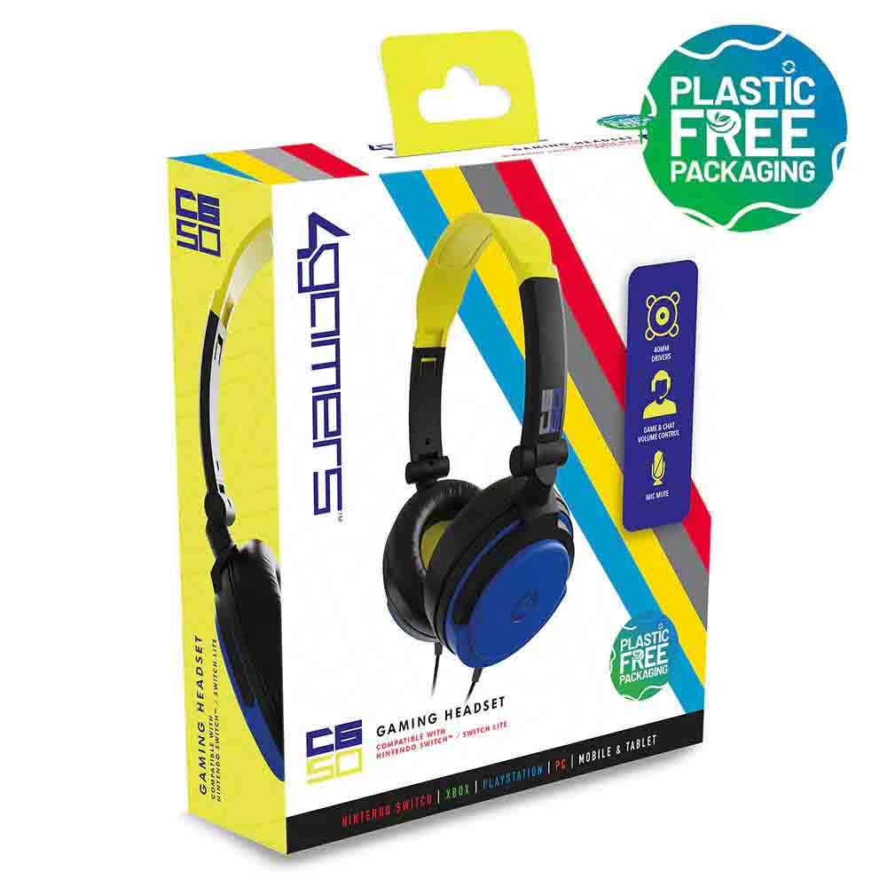 4Gamers C6-50 Wired Gaming Headset (Neon Yellow & Blue) - Xbox Series X