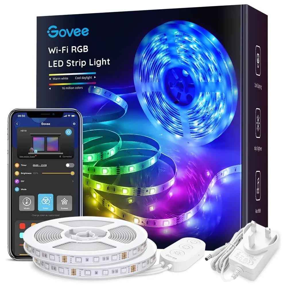 Govee LED Strip Light Wi-Fi RGB 16.4ft×2