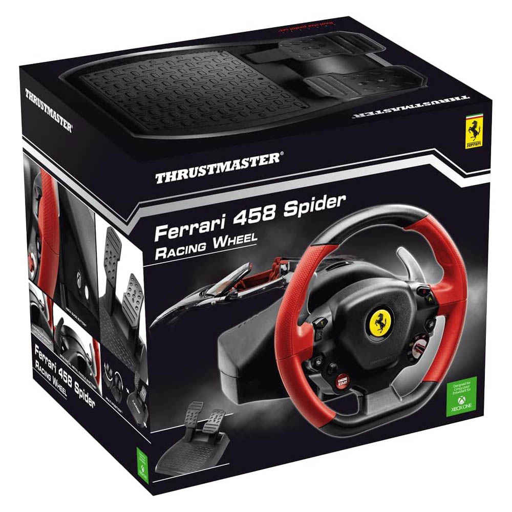 Thrustmaster Ferrari 458 Spider Racing Wheel, Kinect Detection LED, Xbox One Red | TM-WHL-FRARI458-SPDR