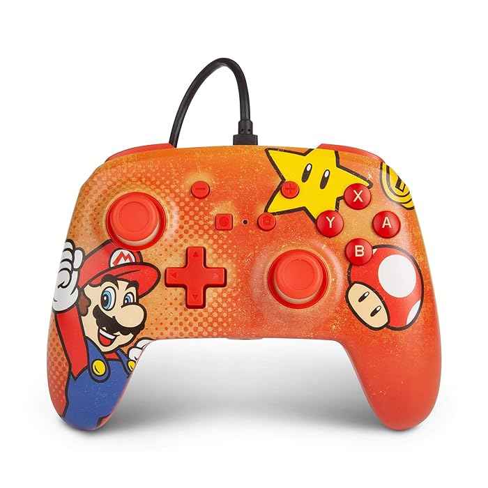 Nintendo Switch Mario Vintage Enhanced Wired Controller