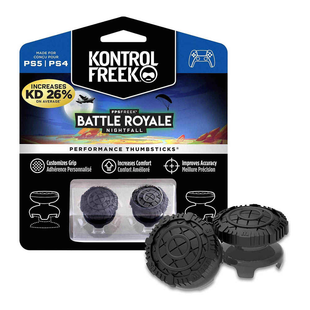 KontrolFreek FPS Freek Battle Royale Nightfall for PS4 and PS5 Thumbsticks-Black