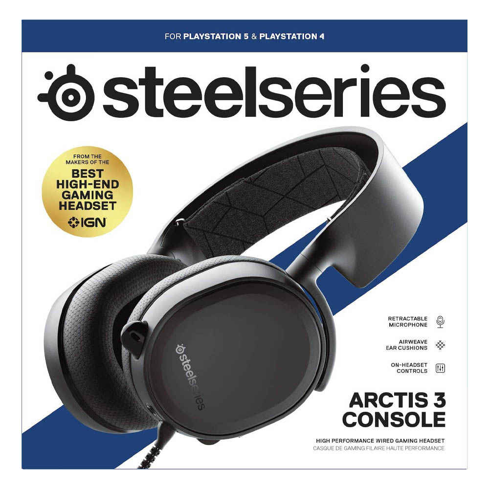 SteelSeries Arctis 3 Console - Stereo Wired Gaming Headset - Black [2020 Edition]