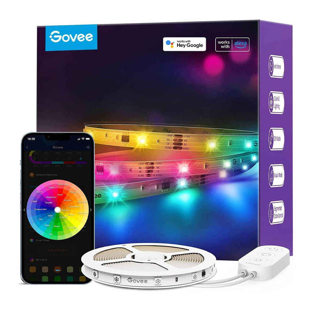 Govee TV LED Backlight, 10ft LED Strip Lights for TV Work with Alexa,  Google Assistant and APP, Music Sync, 16 Million RGB DIY Colors, TV LED  Backlight for 46-60 inch TVs, USB Powered