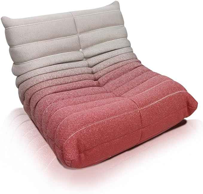 NAVO Cloud Couch, Single Seated Foam Sofa(InfinityWeave, MILKY RED - Sofa)