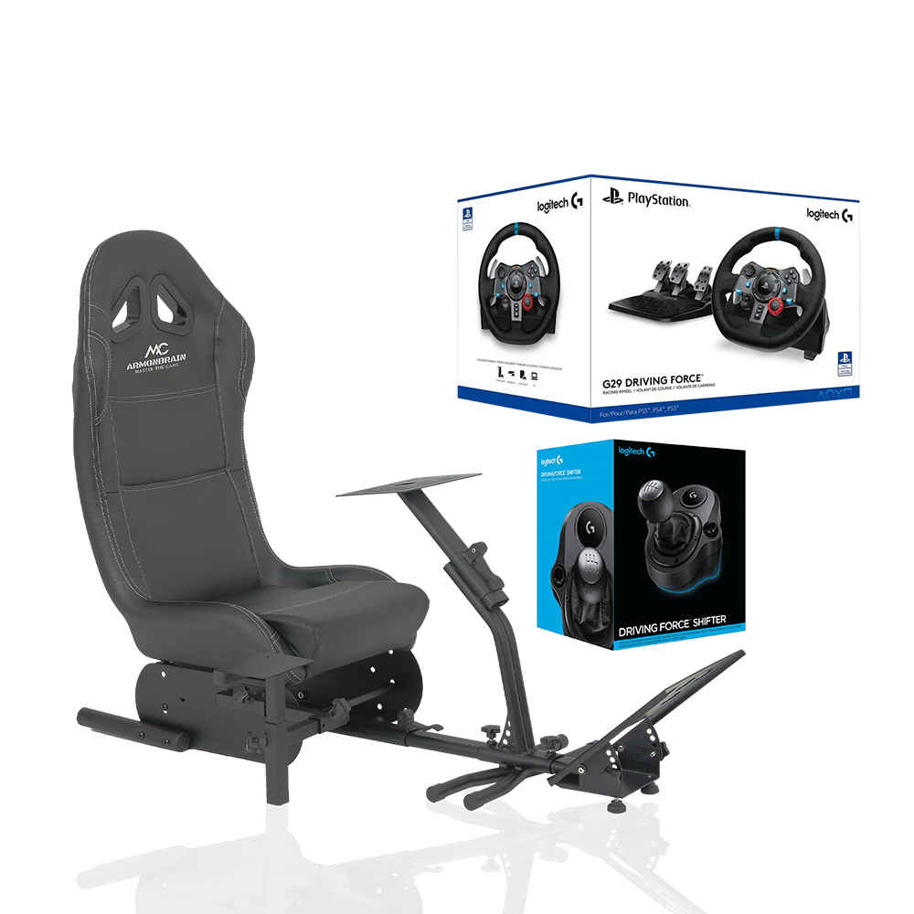 Armonbrain Full-Force Racing Simulator Playseat | Logitech G29 and Gear Shifter Bundle