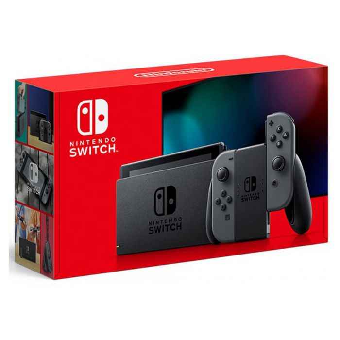 Nintendo Switch Console with Improved Battery and Gray Joy-Con