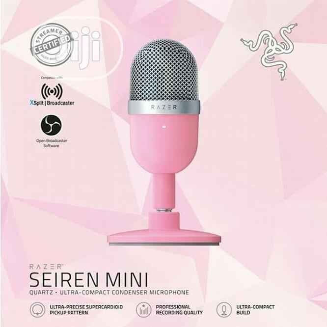 Razer Seiren Mini USB Condenser Microphone: for Streaming and Gaming on PC  - Professional Recording Quality - Precise Supercardioid Pickup Pattern -  Tilting Stand - Shock Resistant - Quartz Pink : Musical Instruments 