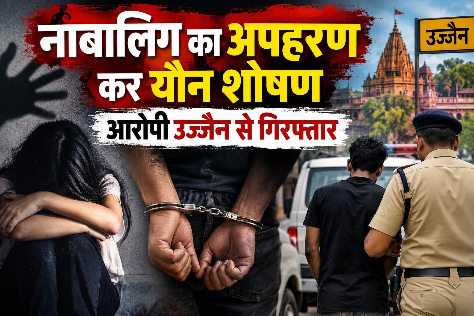 नाबालिग के अपहरण और यौन शोषण के मामले में आरोपी उज्जैन से गिरफ्तार, भोपाल पुलिस ने बालिका को किया दस्तयाब