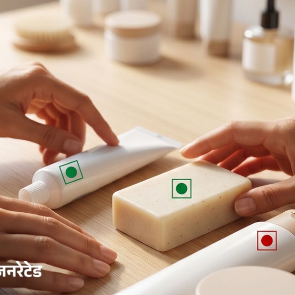 टूथपेस्ट, साबुन और शैंपू पर रेड-ग्रीन डॉट लगाना जरूरी:देखकर पता चलेगा प्रोडक्ट शाकाहारी है या नहीं; नियम का उल्लंघन करने पर एक साल की सजा
