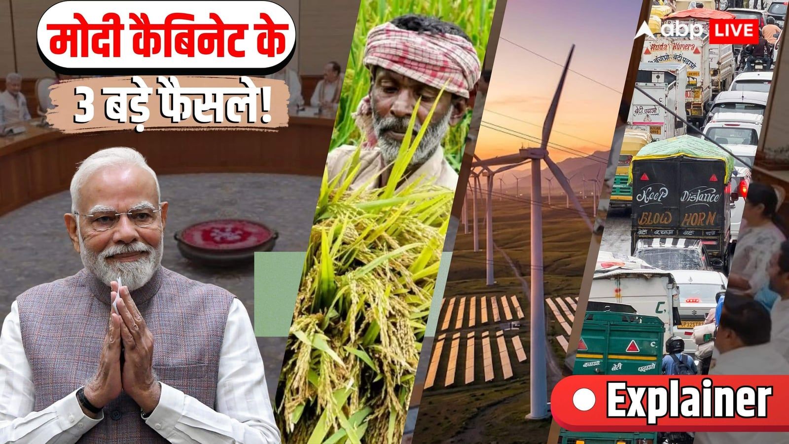 Explained: MSP, ग्रीन एनर्जी और दिल्ली ट्रैफिक! मोदी कैबिनेट के 3 फैसलों से आप पर क्या असर?