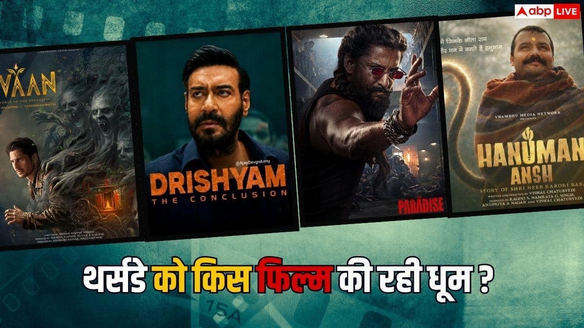 Box Office: थर्सडे को 'दृश्यम 3' के आगे छूटे 'द वन' और 'द पैराडाइज' के पसीने, जानें- 'हनुमान अंश' का हाल