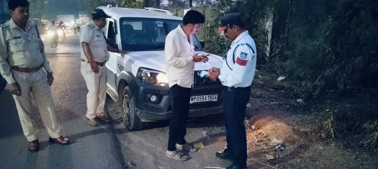नर्मदापुरम- सात दिनों में 1,224 चालान, ₹4 लाख 21400 समन शुल्क