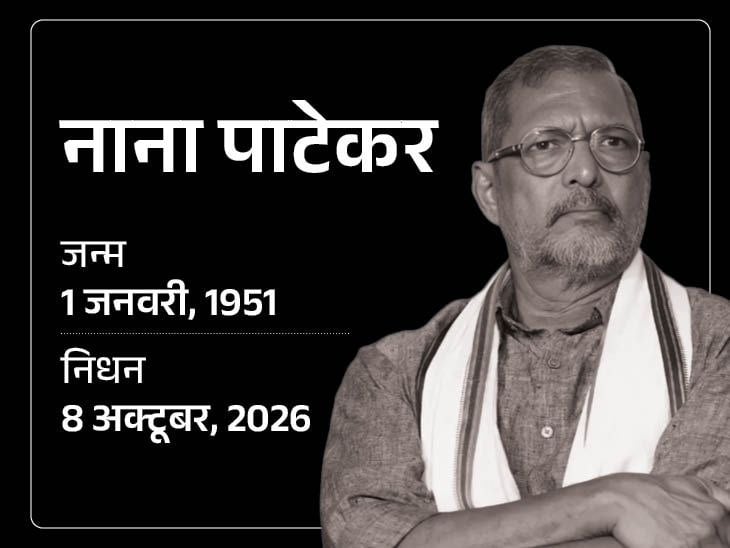 दिग्गज अभिनेता नाना पाटेकर का निधन, 75 वर्ष की आयु में ली अंतिम सांस