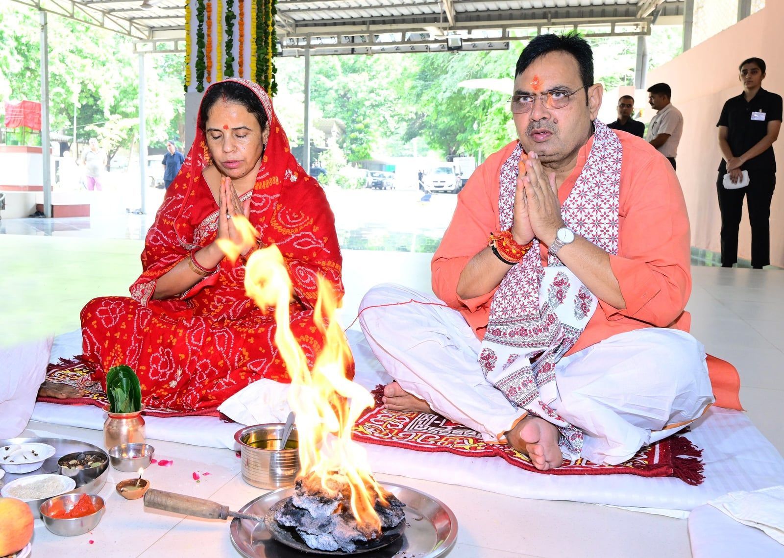 मुख्यमंत्री भजनलाल शर्मा ने मां राज राजेश्वरी की पूजा-अर्चना कर प्रदेश की खुशहाली की कामना की