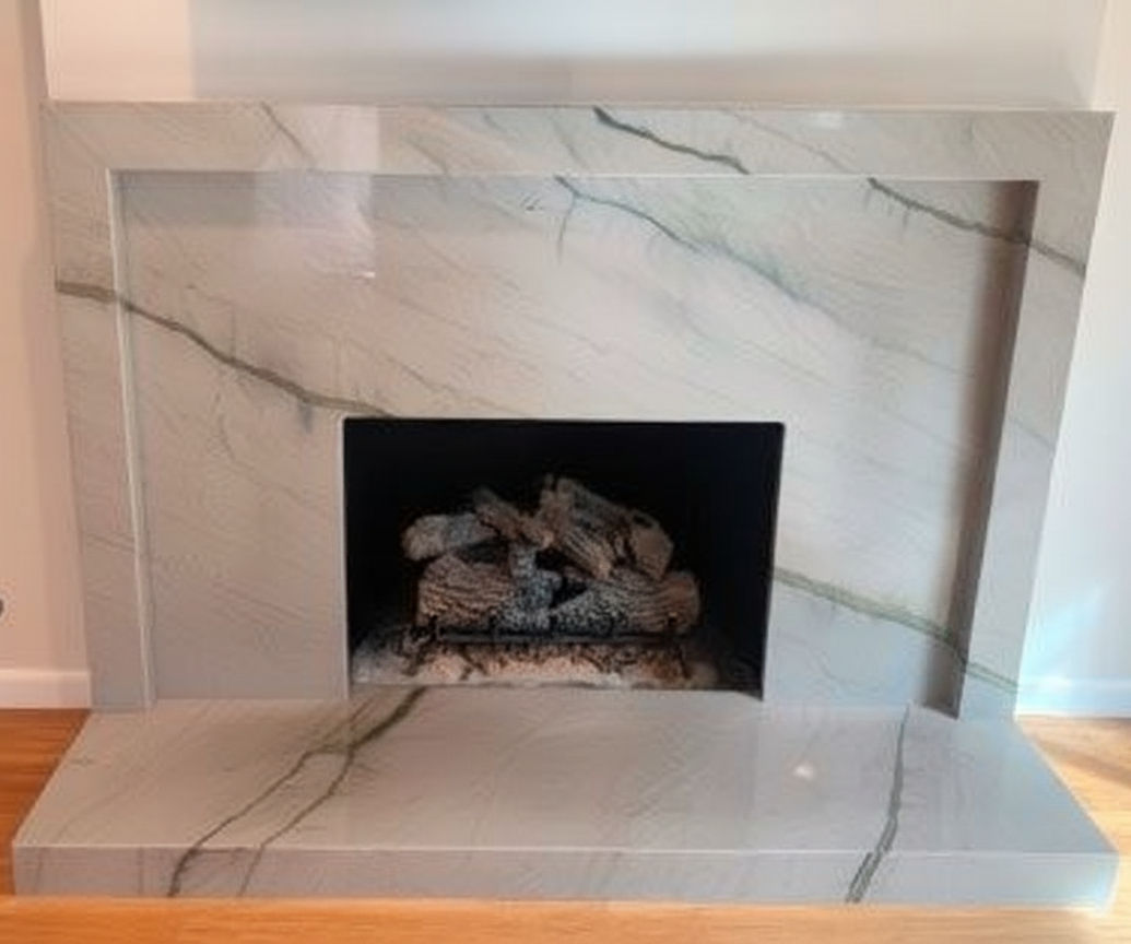 quartzite, fireplace, encinitas, california