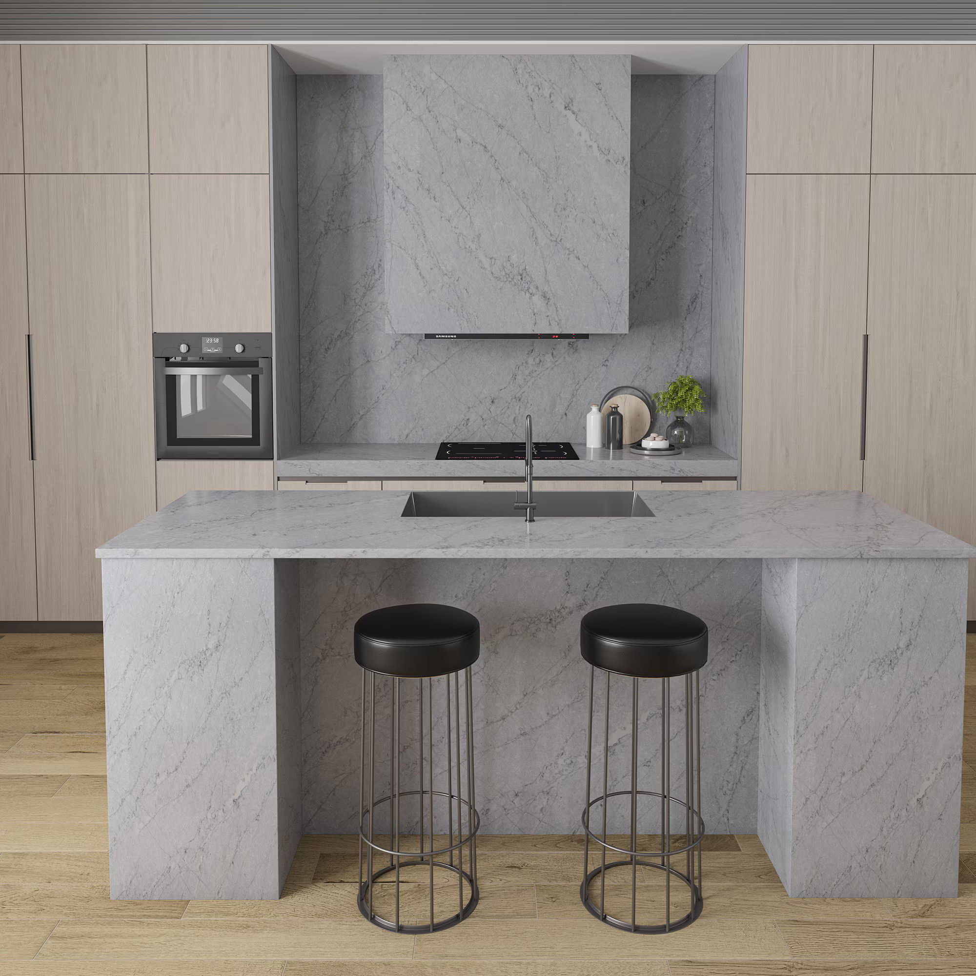 Amazonite Grey Kitchen